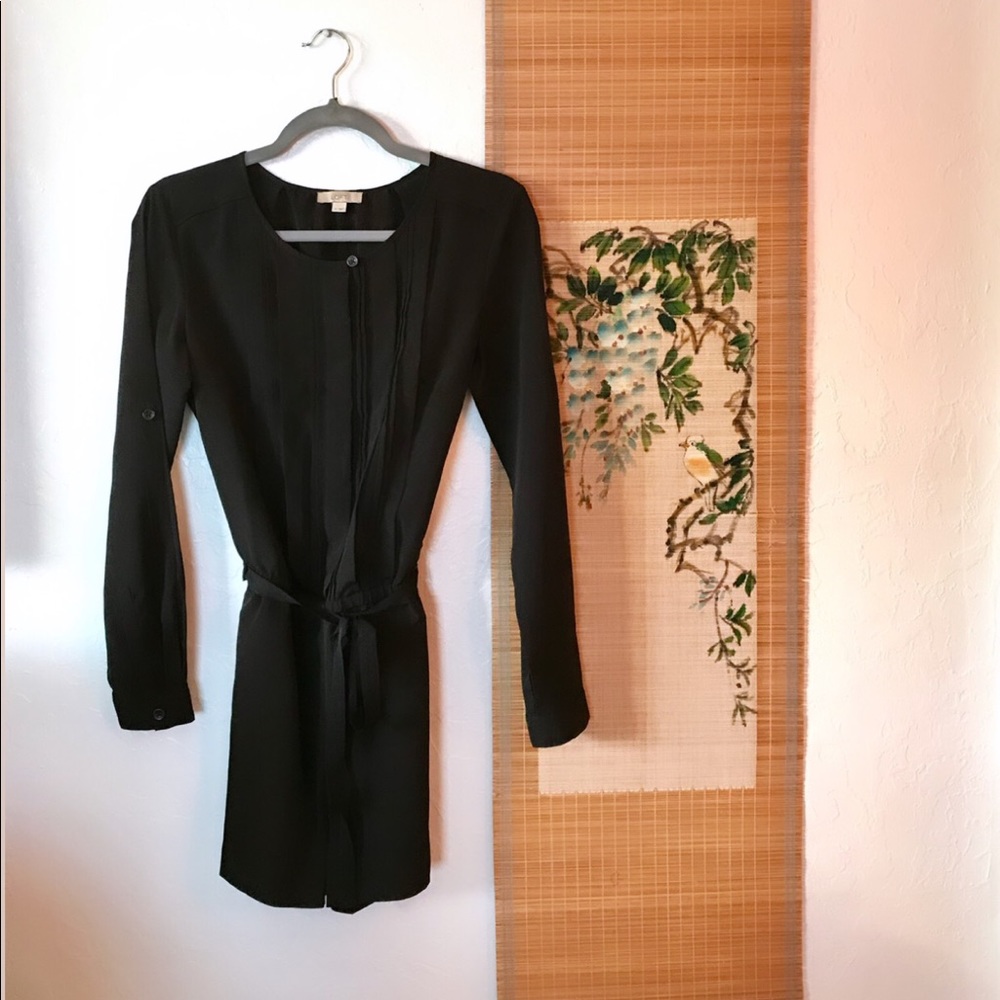 Black Long Sleeve Shorts Romper